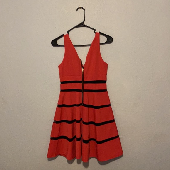 Pink Striped Short Dress - Picture 2 of 2